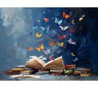 Paint by Numbers for Adults Book Butterfly Painting by Numbers Kits on Canvas Without Frame for Beginners Kids DIY Acrylic Pigment Paint Art Craft for Home Wall Decor Birthday Gifts 24x32 inch A-831