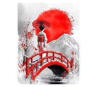Paint by Numbers for Adults, Bridge Painting by Numbers Geisha 24 x 32In, DIY Hobbies for Adults Women, Painting on Canvas Using Acrylic Paint and Brushes, Wall Art Set for Room Decor Gifts LSJ746