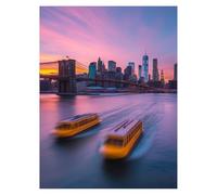 Paint by Numbers for Adults, Brooklyn Bridge Painting by Numbers for Children Landscape 16x22Inch, DIY Hobbies for Adults Women,Painting on Canvas Using Acrylic Paint and Brushes Wall Art Set LSJ-3475