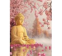 Paint by Numbers for Adults Buddha Statues, 12x16 Inch Religion Paint by Numbers Kits for Adults/Beginner/Kids, DIY Oil Painting Acrylic Paints Kits, Canvas Art for Wall Decor, without Frame G-14