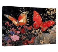 Paint by Numbers for Adults Butterfly, Flower Adult Paint by Numbers Canvas Kits Arts and Crafts Kit DIY Color Oil Painting Acrylic Paints with 3 Brushes for Gifts Home Wall Decor 32x48 Inch, Model710