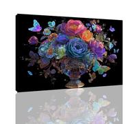 Paint by Numbers for Adults Butterfly,Flowers Painting by Numbers for Children,DIY Hand Painted Oil Painting Art Crafts,16X20Inch Wrinkle Free Canvas Kits, Room Decor,Gifts for Women(with Frame)kk-644