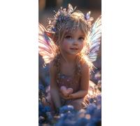 Paint by Numbers for Adults Butterfly Paint by Numbers Love DIY Canvas Oil Painting Kit for Kids or Beginner with Paint Brushes Acrylic Pigment, Home Room Decor 40x80in/100x200cm Without Frame F1-969