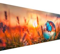 Paint by Numbers for Adults Butterfly Paint by Numbers Sunset Oil Painting Color Canvas Kits with 3 Brushes and Acrylic Pigment Drawing Craft Art Kits, Gift for Women, Home Wall Decor 100x200cm e2-6A