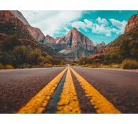 Paint by Numbers for Adults, Canyon Highway Adult Paint by Numbers Canvas Kits Without Frame, DIY Color Oil Painting Acrylic Number Painting Adults Children for Gifts Home Wall Decor 60x80cm WJY1-802