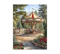 Paint by Numbers for Adults Carousel Paint by Numbers Kits Flower, Hobbies for Adults Women Art Supplies 40 x 54Inch, Wall Art Crafts Color Canvas for Painting, Home Decor Gifts for Women 2YH-10337