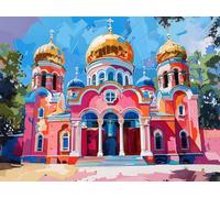 Paint by Numbers for Adults, Castle Painting by Numbers Kit for Children Beginners, Abstract DIY Acrylic Pigment Drawing Paintwork, Oil Painting Kits Art Crafts for Home Wall Decor 90x130 cm, O-3029