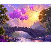 Paint by Numbers for Adults, Castle Painting by Numbers Kit for Children Beginners, Tree DIY Acrylic Pigment Drawing Paintwork, Oil Painting Kits Art Crafts for Home Wall Decor 30x40 cm, O-2143