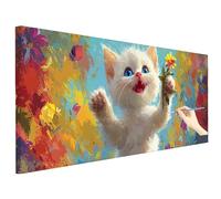 Paint by Numbers for Adults Cat 70x30cm Large Paint by Numbers Kits Cute, Cheerful Painting Hobbies for Adults Women, DIY Acrylic Pigment Oil Painting Crafts Art Kits Gifts for Women Room Decor U-44
