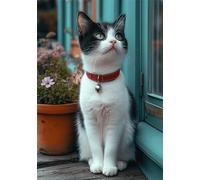 Paint by Numbers for Adults Cat Acrylic Adult Painting by Numbers Kits on Canvas, Animal DIY Color Oil Painting Acrylic Paints, Hobbies for Adults Women Home Wall Decor 36x48inch/90x120 cm, X-9859
