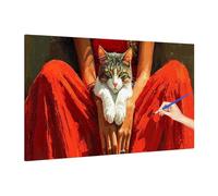 Paint by Numbers for Adults Cat, Anime Paint by Numbers Kits Without Frame, DIY Painting by Number for Adults Beginner, Craft Art Kit Acrylic Pigment Drawing Paintwork for Home Decor 140x60cm X-99