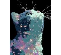 Paint by Numbers for Adults Cat Paint by Numbers for Children Flower, Retro DIY Colorful Canvas Oil Painting Kits Hobbies for Adults Women Paintings Arts for Home Wall Decor with Frame 30x40cm 7-CU99