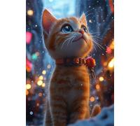 Paint by Numbers for Adults Cat Painting by Numbers Kits on Canvas, Animal DIY Color Oil Painting Acrylic Paints, Hobbies for Adults Women Home Wall Decor 24x32inch/60x80 cm, Without Frame X-1896