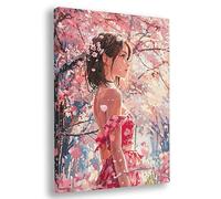 Paint by Numbers for Adults, Cherry Blossoms Paint by Numbers for Adults with Frame, DIY Woman Oil Painting Arts and Crafts Kits on Canvas for Women's Hobbies, Gifts and Wall Decor, 28x36 Inch, R-28