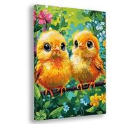 Paint by Numbers for Adults Chicken, 12x16 Inch Animal Paint by Numbers Kits for Adults Beginner, DIY Oil Painting Acrylic Paints, Canvas Art Kits for Kids, for Gifts and Wall Decor, with Frame, J-89