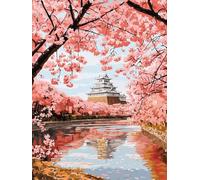 Paint by Numbers for Adults Chinese, 32x48 Inch Landscape Paint by Numbers Kits for Adults/Beginner/Kids, DIY Oil Painting Acrylic Paints Kits, Canvas Art for Gifts and Wall Decor, without Frame, D-26