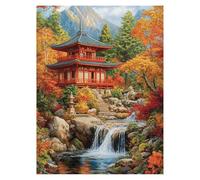 Paint by Numbers for Adults, Chinese Architecture Painting by Numbers Canvas for Children Wall Art Supplies 38 x 28 in, Landscape Colorful Canvas Painting Adult Crafts for Room Decor, Gifts LSJ-4241