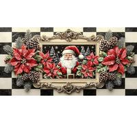 Paint by Numbers for Adults - Christmas Flowers Paint by Numbers Kits for Beginner, Without Frame DIY Acrylic Oil Adult Painting by Number Canvas Kits, Perfect for Home Wall Decor Gifts 24x12in z-790