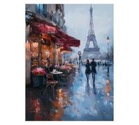 Paint by Numbers for Adults, City Night Scene Painting by Numbers for Children City 16x22 In, DIY Hobbies for Adults Women, Painting on Canvas Using Acrylic Paint and Brushes, Wall Art Set LSJ-3293
