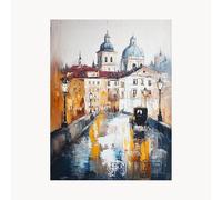 Paint by Numbers for Adults City Paint by Numbers Kits 22x16in with Acrylic and Pens Color Canvas for Painting, Street View Paintings Hobbies for Adults Women, Wall Art Room Decor Gifts FYH-6414