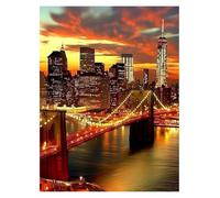 Paint by Numbers for Adults City Paint by Numbers Kits Bridge, DIY Hobbies for Adults Women Art Supplies 70 x 50 CM, Wall Art Crafts Canvas for Painting, Gifts for Women and Living Room Decor YH2-3139