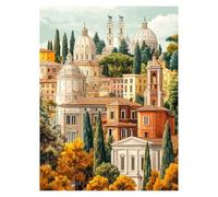 Paint by Numbers for Adults, City Painting by Numbers Architecture 20 x 28 Inch, Hobbies for Adults Women, Painting on Canvas Using Acrylic Paint and Brushes, Wall Art Set for Room Decor LSJ-6986