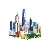 Paint by Numbers for Adults, City Painting by Numbers Canvas for Children Wall Art Supplies 16 x 12In, DIY Architecture Colorful Canvas Painting Adult Crafts for Room Decor, Gifts for Women LSJ-2095