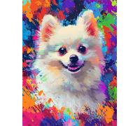 Paint by Numbers for Adults Color Dog Painting by Numbers, DIY Hand Painted Oil Painting Kit, with Paint Brushes Acrylic Pigment Drawing Craft Art, Home Christmas Decorations Gifts 80x100cm RZ8-18