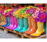 Paint by Numbers for Adults Color Flower Painting by Numbers, DIY Hand Painted Oil Painting Kit, with Paint Brushes Acrylic Pigment Drawing Craft Art, Home Christmas Decorations Gifts 50x70cm RZ8-31