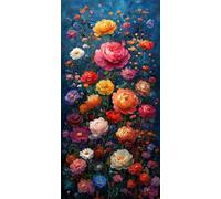 Paint by Numbers for Adults Color Flowers Paint by Numbers, DIY Hand Painted Oil Painting Kit, Beginner Easy Acrylic Pigment Paintwork Crafts Wrinkle-Free Canvas Kits for Home Decor 80x160cm z0z-40
