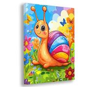 Paint by Numbers for Adults, Color Paint by Numbers for Adults with Frame, DIY Snails Oil Painting Arts and Crafts Kits on Canvas for Women's Hobbies, for Gifts and Home Wall Decor 20x28 Inch, Q-78