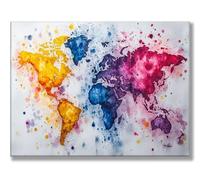 Paint by Numbers for Adults Color World Map Paint by Numbers, DIY Beginner Easy Painting by Number Kits, Painting Arts and Crafts Kits, with Brushes, Home Room Decor Girls Gifts 12x16in w0d-168