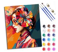 Paint by Numbers for Adults Colorful Beautiful Beauties Painting by Numbers for Adults DIY Canvas Kits Crafts Kits for Relax and De-Stress Gift Home Decoration with Frame