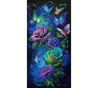 Paint by Numbers for Adults, Colorful Butterfly Painting by Number Kits On Canvas, Adults Beginners DIY Acrylic Oil Craft Art Painting Kits with Brushes for Home Wall Decor (24x48inch/60x120cm) w-35