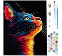 Paint by Numbers for Adults Colorful, Cat Painting by Number Kits, DIY Canvas Oil Painting Kit Hobbies for Adults Women with Brushes Acrylic for Halloween Decorations 100x150cm/100 x 150 cm D1-1142