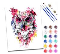 Paint by Numbers for Adults Colorful Ink Dot Demon Painting by Numbers for Adults DIY Canvas Kits Crafts Kits for Relax and De-Stress Gift Home Decoration with Frame