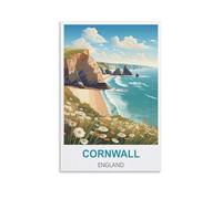 Paint by Numbers for Adults,Cornwall England,Paint by Numbers for Kids and Adults Beginner, DIY Gift Canvas Painting Kits 40x50cm