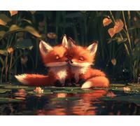 Paint by Numbers for Adults, Couple Diamond Painting Animal, Painting by Numbers for Adults Crystal Art, Acrylic Paint Brushes, Christmas Cross Stitch Kits Home Decor (Without Frame, 60x90cm) U-705