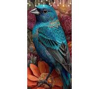 Paint by Numbers for Adults Crow Paint by Numbers Kits Chrysanthemum DIY Canvas Oil Painting Kit for Kids or Beginner with 3 - Brushes and Acrylic, Halloween Decorations 90X160cm Without Frame P0-29