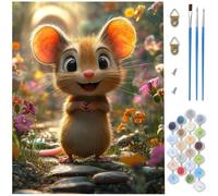 Paint by Numbers for Adults,Cute Paint by Numbers,DIY Animal Canvas Oil Painting Kit for Kids or Beginner with 3 Brushes Acrylic Pigment for Room Decor Gifts for Women,Without Frame 28x40inch D1-245