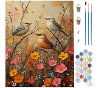 Paint by Numbers for Adults, Daisy Paint by Numbers, DIY Bird Canvas Oil Painting Kit for Kids or Beginner with 3 Brushes Acrylic Pigment for Room Decor Gifts for Women, Without Frame 90x120cm D1-427