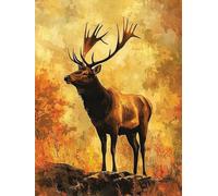 Paint by Numbers for Adults Deer, 32x48 Inch Animal Paint by Numbers Kits for Adults/Beginner/Kids, DIY Oil Painting Acrylic Paints Kits, Canvas Art Kits for Gifts and Wall Decor, without Frame, A-96