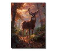 Paint by Numbers for Adults Deer, DIY Painting Animal With Frame Paint by Numbers for Children Beginners, Oil Paintings Crafts Adults Hobbies for Women Gifts, Home Wall Decor 40x54inch KSWDK727