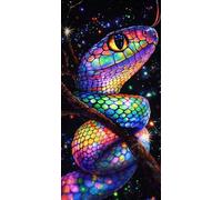 Paint by Numbers for Adults, DIY Acrylic Oil Painting Kits on Canvas Without Frame, Painting by Numbers Kit 60x120cm/24x48inch Home Wall Decor, Multiple Styles Snake Abstraction Gifts Beginners A-724