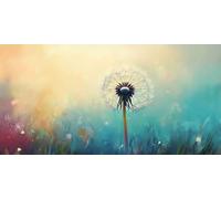 Paint by Numbers for Adults, DIY Acrylic Oil Painting Kits on Canvas Without Frame, Painting by Numbers Kit 30x60cm/12x14inch Home Wall Decor, Multiple Styles Dandelion White Gifts & Beginners A-643