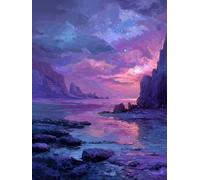 Paint by Numbers for Adults, DIY Canvas Oil Painting Kits for Kids or Beginner with Paint Brushes Acrylic Pigment Drawing Paintwork 32x40inch Without Frame Gift Home Wall Decor Strait Valley B256
