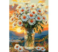 Paint by Numbers for Adults, DIY Flower Paint by Numbers for Adults, DIY Nature Oil Painting Art Kits on Canvas for Women's Hobbies, for Gifts and Home Wall Decor (without Frame), 16x20 Inch, J-13