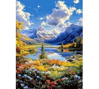 Paint by Numbers for Adults, DIY Landscape Paint by Numbers for Adults, DIY Nature Oil Painting Art Kits on Canvas for Women's Hobbies, for Gifts and Home Wall Decor (without Frame), 24x32 Inch, J-03