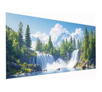 Paint by Numbers for Adults, DIY Landscape Paint by Numbers for Adults, DIY Nature Oil Painting Art Kits on Canvas for Women's Hobbies, for Gifts and Home Wall Decor (without Frame), 16x36 Inch, A-21