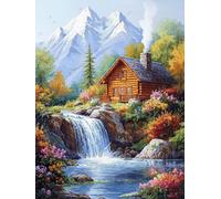Paint by Numbers for Adults, DIY Landscape Paint by Numbers for Adults, DIY Nature Oil Painting Art Kits on Canvas for Women's Hobbies, for Gifts and Home Wall Decor (without Frame), 20x28 Inch, Q-97